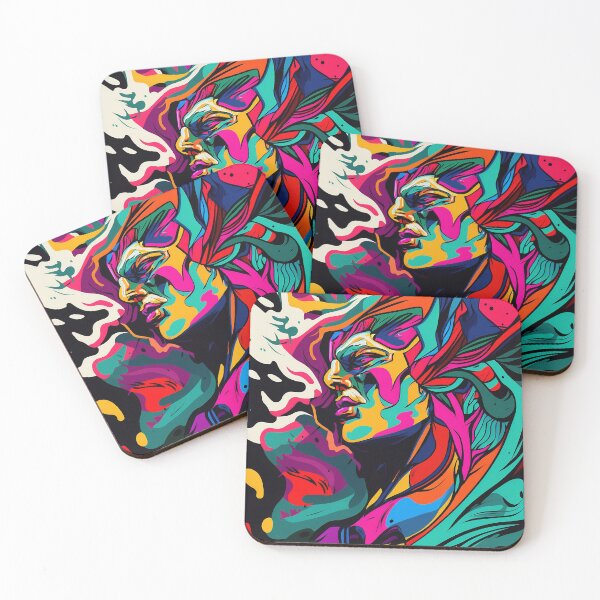 Item preview, Colorful Fauvism Abstract Face Painting designed and sold by elnixart.