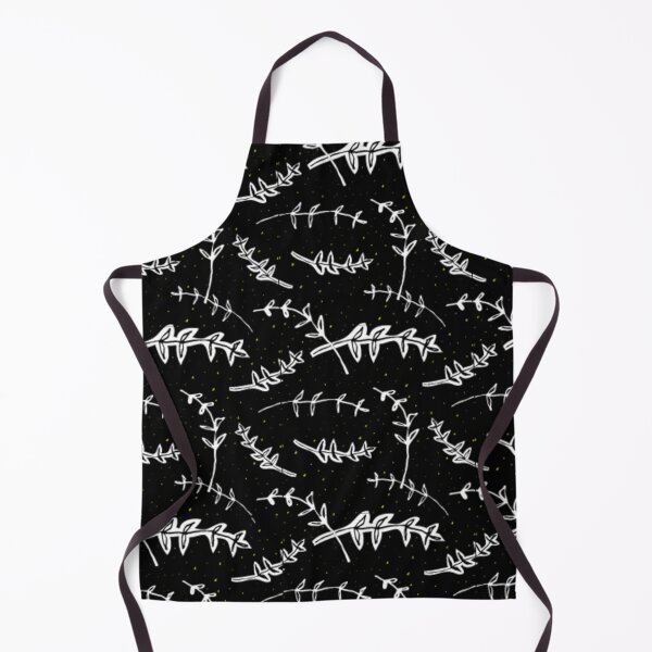 Item preview, modern leaves pattern black & white beautiful leaves designed and sold by DreamBigShirts.
