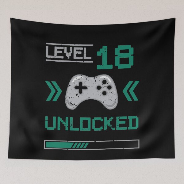 Artikelvorschau, Level 18 freigeschaltet - Gamer-Shirt zum 18. Geburtstag entworfen und verkauft von Gerald Waters.