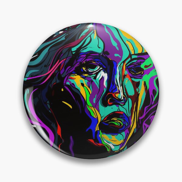 Item preview, Colorful Fauvism Abstract Face Painting designed and sold by elnixart.