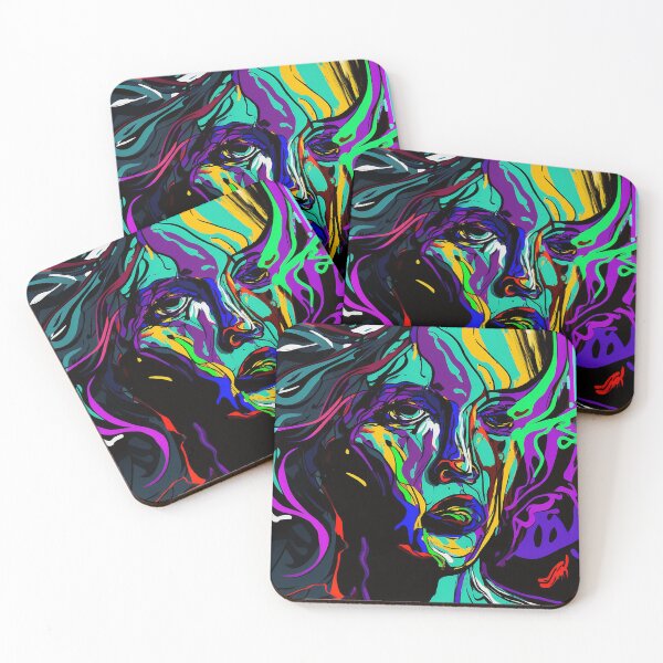 Item preview, Colorful Fauvism Abstract Face Painting designed and sold by elnixart.