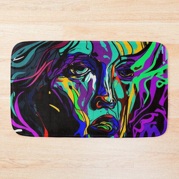 Item preview, Colorful Fauvism Abstract Face Painting designed and sold by elnixart.