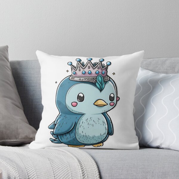 Artikelvorschau, Königspinguin: Eine entzückende Majestät in hellblauen und rosa Tönen entworfen und verkauft von SweetMagicDream.