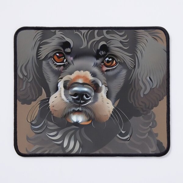 Item preview, Hokusai Cockapoo Cocker Spaniel Cross Poodle Style Dog Portait designed and sold by Pumpkin-Prints.