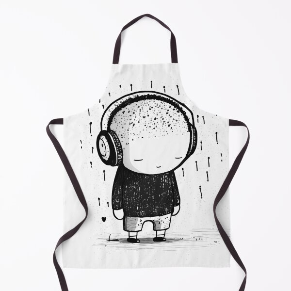 Item preview, Doodle boy listening to Music on headphones designed and sold by blackdogshop.