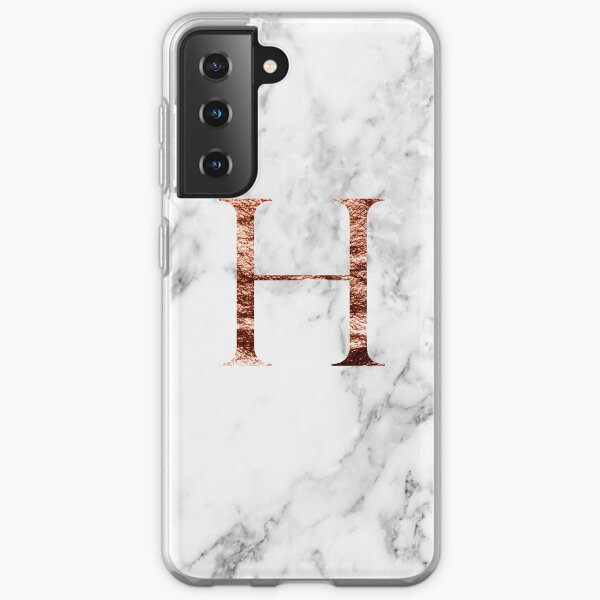 Monogram rose marble H Samsung Galaxy Soft Case