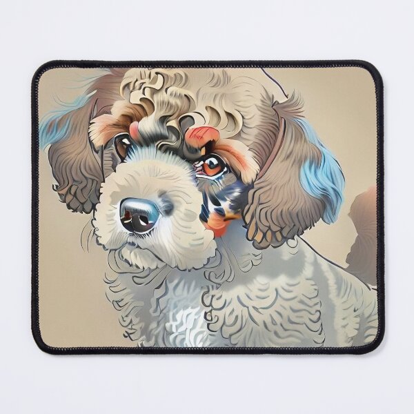 Item preview, Hokusai Cockapoo Puppy Cocker Spaniel Croos Poodle Style Dog Portait designed and sold by Pumpkin-Prints.