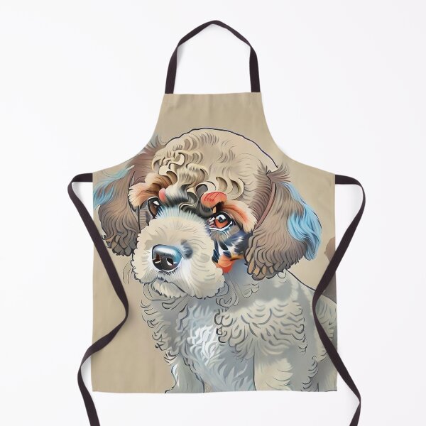 Item preview, Hokusai Cockapoo Puppy Cocker Spaniel Croos Poodle Style Dog Portait designed and sold by Pumpkin-Prints.