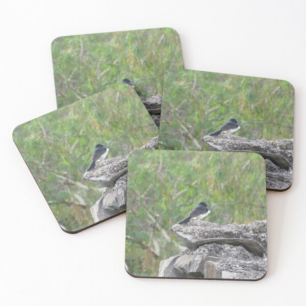 Item preview, A willie wagtail on some rocks designed and sold by greentiger1.