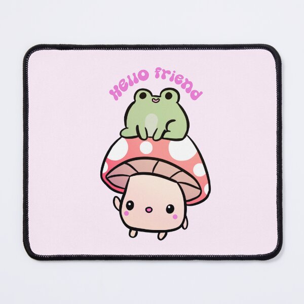 Item preview, Hello friend Cute mushrooms with a frog friend designed and sold by Yarafantasyart.