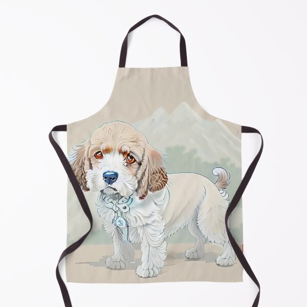 Item preview, Hokusai Cockapoo Puppy Cocker Spaniel Cross Poodle Style Dog Portait designed and sold by Pumpkin-Prints.