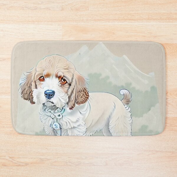 Item preview, Hokusai Cockapoo Puppy Cocker Spaniel Cross Poodle Style Dog Portait designed and sold by Pumpkin-Prints.