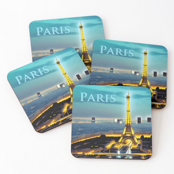Item preview, Paris Under a Turquoise Blue Twilight Sky designed and sold by Marymarice.