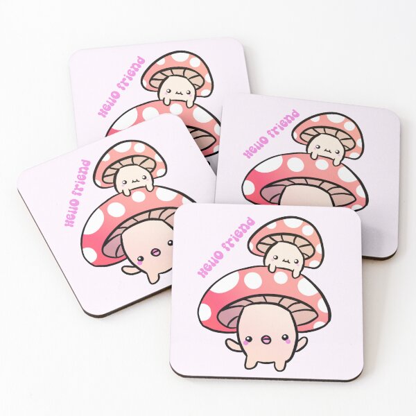 Item preview, Hello friend Cute mushrooms friends  designed and sold by Yarafantasyart.