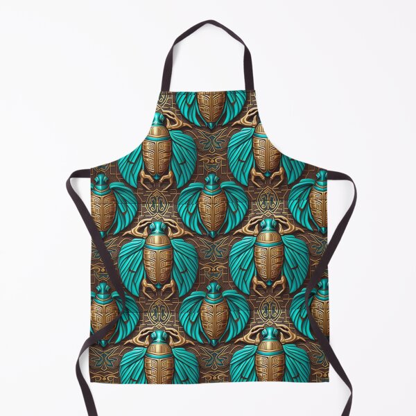 Item preview, Royal Egyptian Scarab Beetle Fabric Textile Pattern designed and sold by Alladin7.