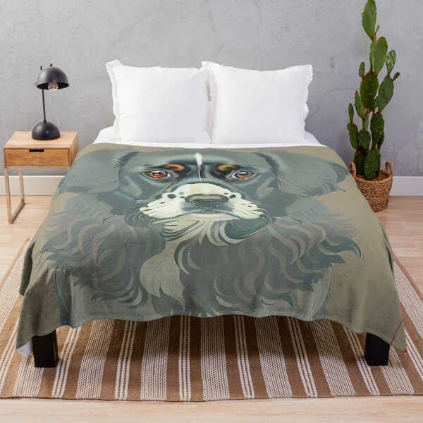 Item preview, Hokusai Black Cocker Spaniel Style Dog Portait designed and sold by Pumpkin-Prints.