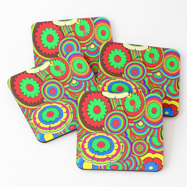 Item preview, Cartoon Colorful Flowers Hippy Pattern designed and sold by TastySpace.