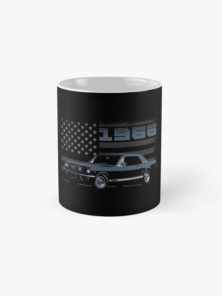 Handmade - Mustang Muscle Car Coffee Mug - Red wrap around design -Perfect  Gift