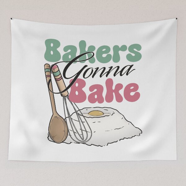 Item preview, Bakers Gonna Bake with Wooden Spoon and Whisk designed and sold by CreativeDraws42.