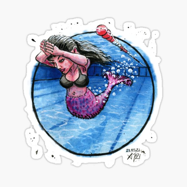 Wettbewerbsfähige Meerjungfrau Sticker