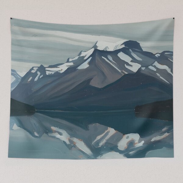 Item preview, Mount Unwin and Charlton - Maligne Lake, Jasper by Lawren Harris designed and sold by TheRedVineyard.
