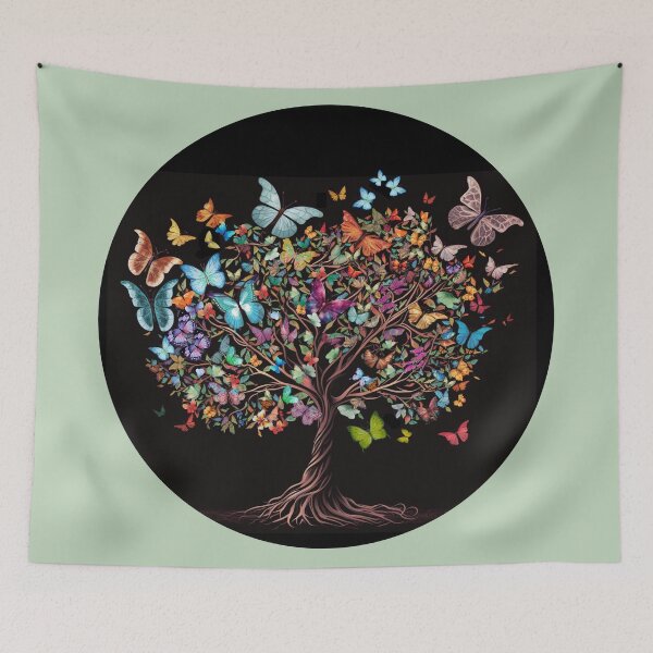 Item preview, Vibrant Butterfly Tree Haiku designed and sold by ArtistaCats.