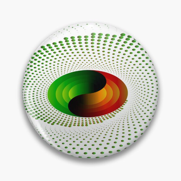 Item preview, Green and red dots swirling around green and red semicircles designed and sold by Bigrow.