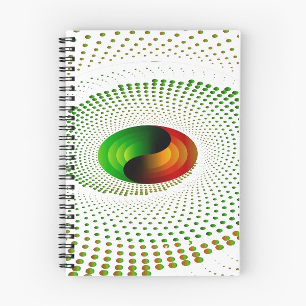 Item preview, Green and red dots swirling around green and red semicircles designed and sold by Bigrow.