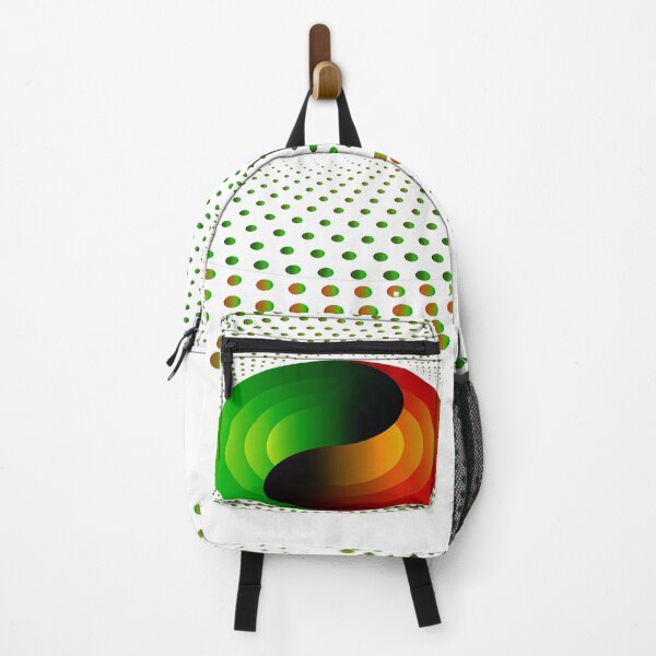 Item preview, Green and red dots swirling around green and red semicircles designed and sold by Bigrow.