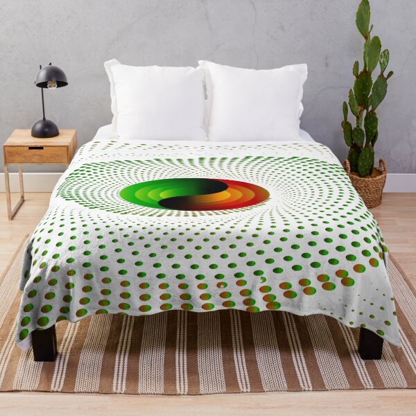 Item preview, Green and red dots swirling around green and red semicircles designed and sold by Bigrow.