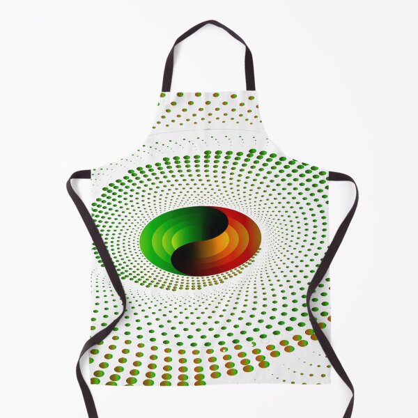 Item preview, Green and red dots swirling around green and red semicircles designed and sold by Bigrow.