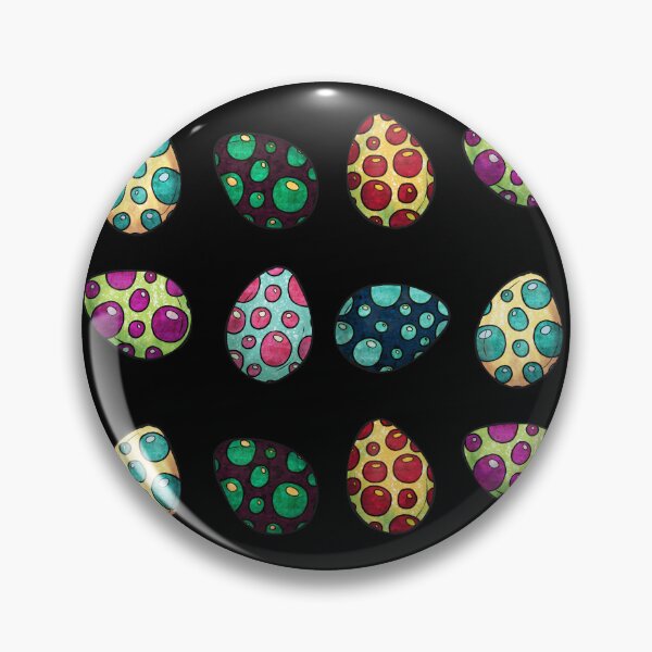 Item preview, Decorated eggs collection, Pop art easter eggs pattern on black designed and sold by NadiaChevrel.