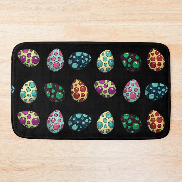 Item preview, Decorated eggs collection, Pop art easter eggs pattern on black designed and sold by NadiaChevrel.