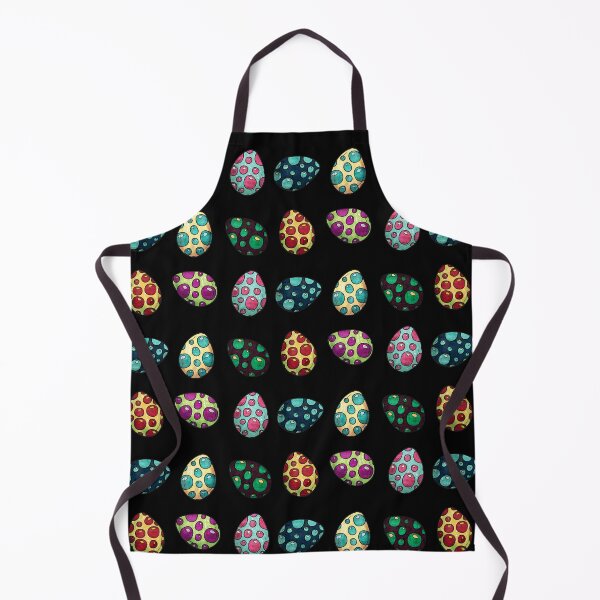 Item preview, Decorated eggs collection, Pop art easter eggs pattern on black designed and sold by NadiaChevrel.
