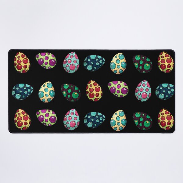 Item preview, Decorated eggs collection, Pop art easter eggs pattern on black designed and sold by NadiaChevrel.