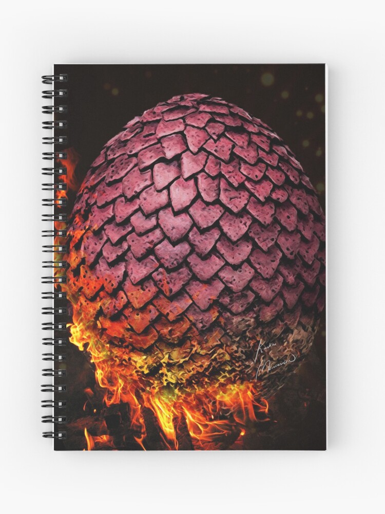 Drogon Dragon Egg Art Print Spiral Notebook By Krishamoscardon Redbubble