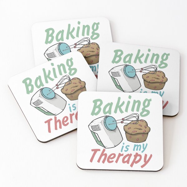 Item preview, Baking is My Therapy with Mixer and Muffin designed and sold by CreativeDraws42.