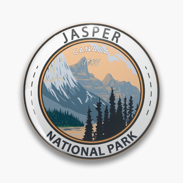 Item preview, Jasper National Park Canada Vintage Badge designed and sold by KrisSidDesigns.
