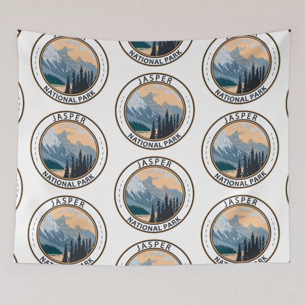 Item preview, Jasper National Park Canada Vintage Badge designed and sold by KrisSidDesigns.