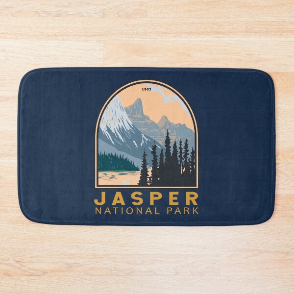 Artikelvorschau, Vintages Emblem des Jaspis-Nationalpark-Kanada entworfen und verkauft von KrisSidDesigns.