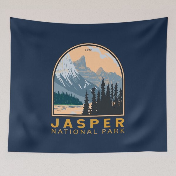 Item preview, Jasper National Park Canada Vintage Emblem designed and sold by KrisSidDesigns.