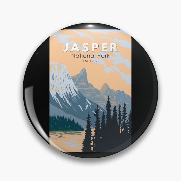 Item preview, Jasper National Park Canada Travel Art Vintage designed and sold by KrisSidDesigns.