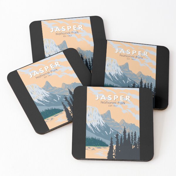 Item preview, Jasper National Park Canada Travel Art Vintage designed and sold by KrisSidDesigns.