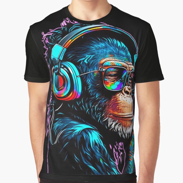 Item preview, Beautiful Multicoloured cool Funky Monkey designed and sold by Artificial-i-23.