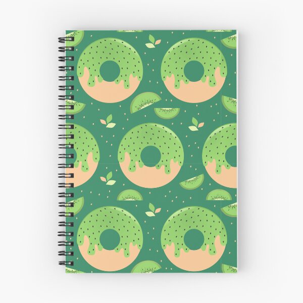 Aperçu de l'œuvre Kiwi Donut avec fond vert foncé créée et vendue par ChallaDesign.