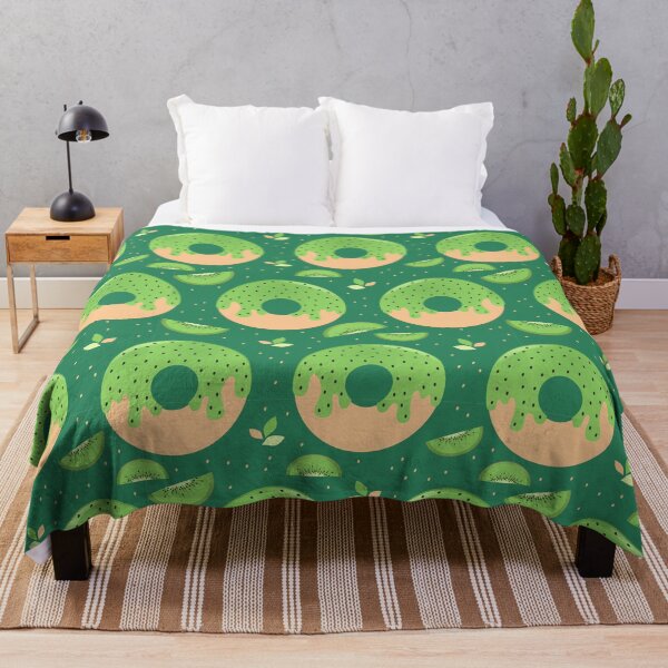 Artikelvorschau, Kiwi-Donut mit Hintergrund Dunkelgrün entworfen und verkauft von ChallaDesign.