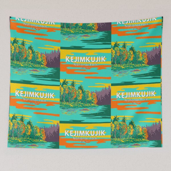 Item preview, Kejimkujik National Park Still Brook Canada Travel Art Vintage designed and sold by KrisSidDesigns.