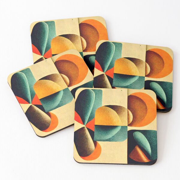 Item preview, Retro colors and shapes vintage colorful pattern designed and sold by HappyTrippy.