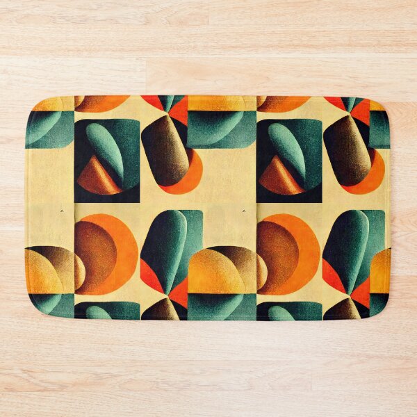 Item preview, Retro colors and shapes vintage colorful pattern designed and sold by HappyTrippy.