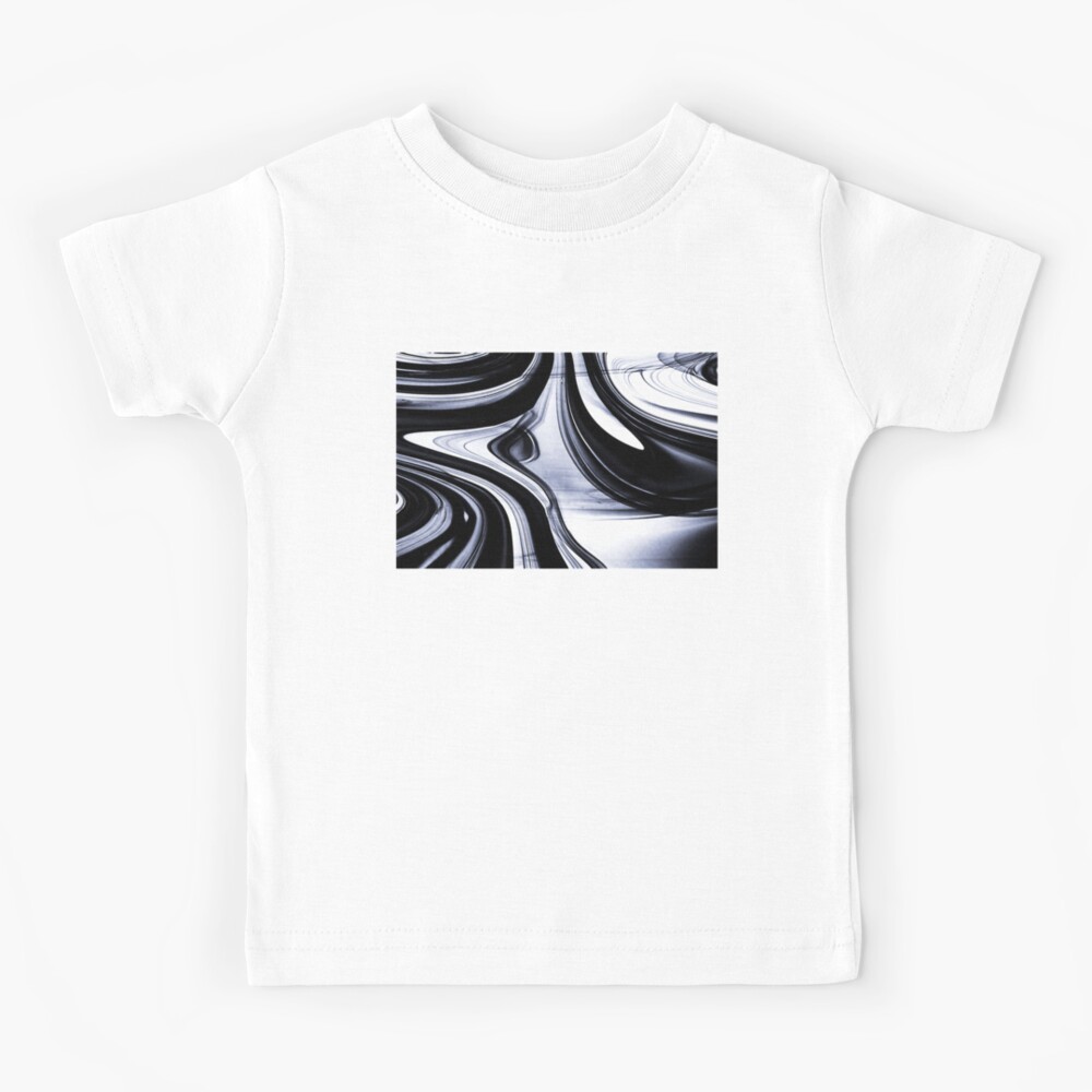 Slash Symbol (White & Black) Kids T Shirt by Vonyssa